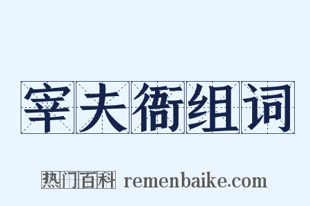 宰夫衙组词是什么意思的图片